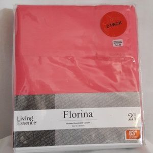 Florina Curtains 50"x63" Set Of 2 Pack